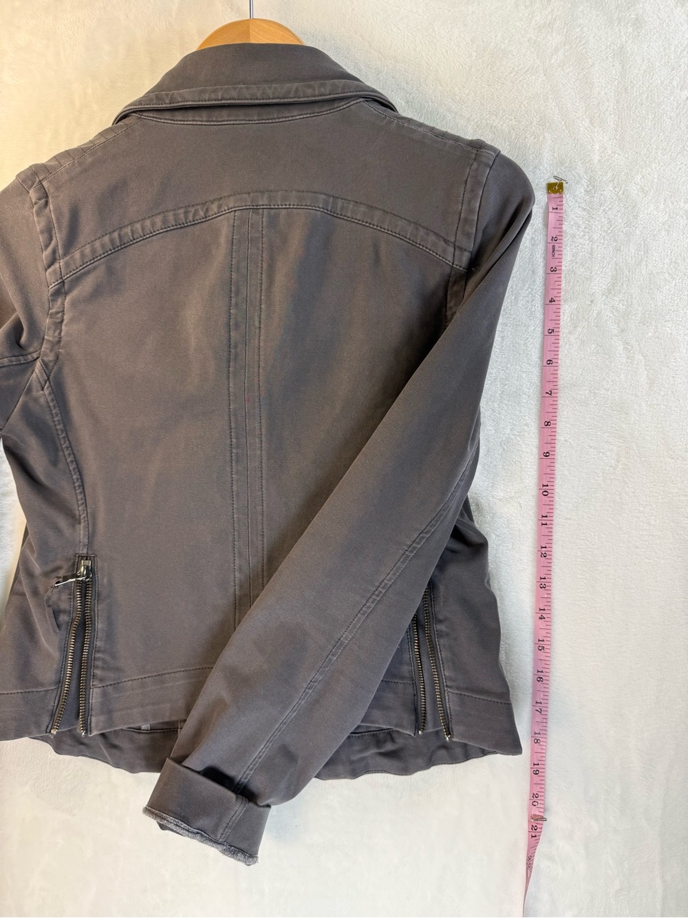 Peyton Jensen Harlow Moto Jacket Charcoal Gray Size S - Picture 9 of 10